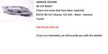 TOYOTA HARRIER ZSU60 HEADLIGHT...